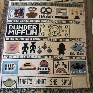 The Office Themed Tapestry Blanket